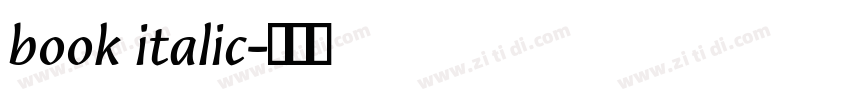 book italic字体转换 book italic字体转换